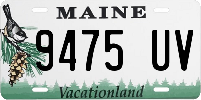 ME license plate 9475UV