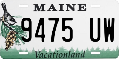 ME license plate 9475UW