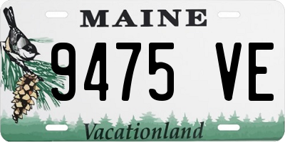 ME license plate 9475VE