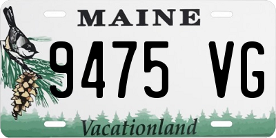 ME license plate 9475VG