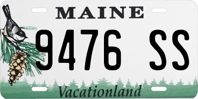 ME license plate 9476SS