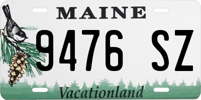 ME license plate 9476SZ