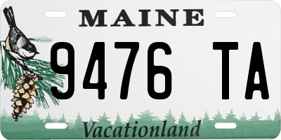 ME license plate 9476TA