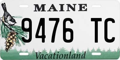 ME license plate 9476TC