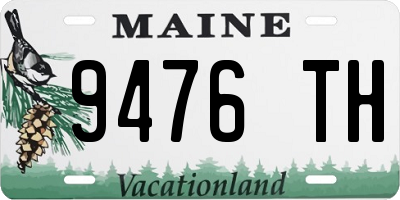 ME license plate 9476TH
