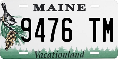 ME license plate 9476TM