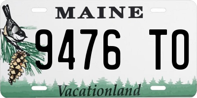 ME license plate 9476TO