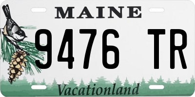 ME license plate 9476TR