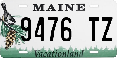 ME license plate 9476TZ