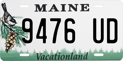 ME license plate 9476UD