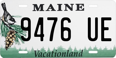 ME license plate 9476UE