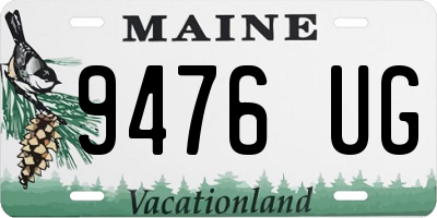 ME license plate 9476UG