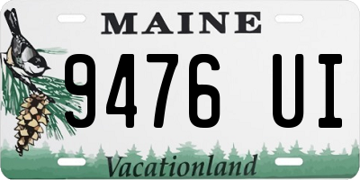 ME license plate 9476UI