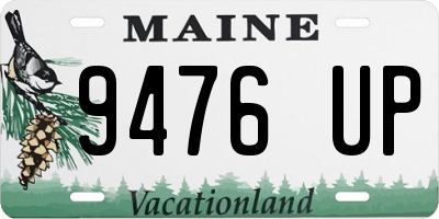 ME license plate 9476UP