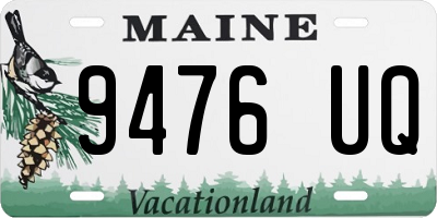ME license plate 9476UQ