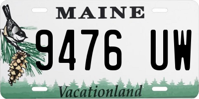 ME license plate 9476UW