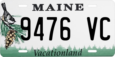 ME license plate 9476VC