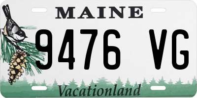 ME license plate 9476VG