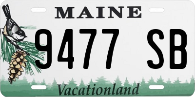 ME license plate 9477SB