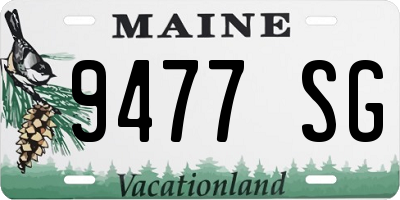 ME license plate 9477SG