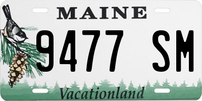 ME license plate 9477SM