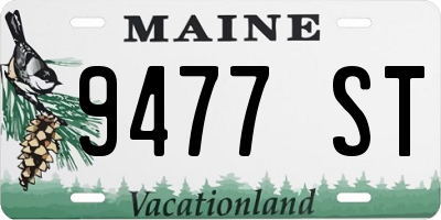 ME license plate 9477ST