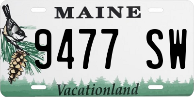 ME license plate 9477SW