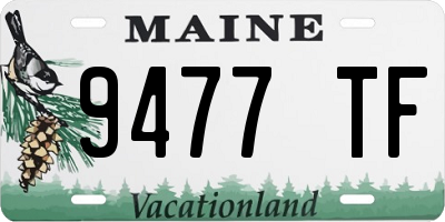 ME license plate 9477TF