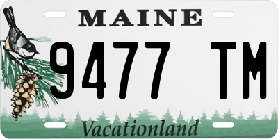 ME license plate 9477TM