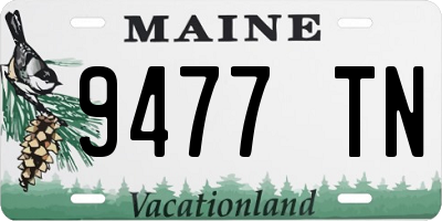ME license plate 9477TN