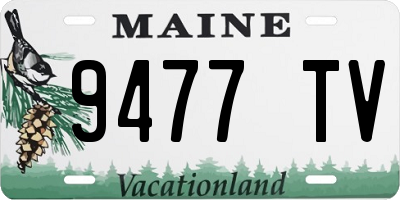 ME license plate 9477TV