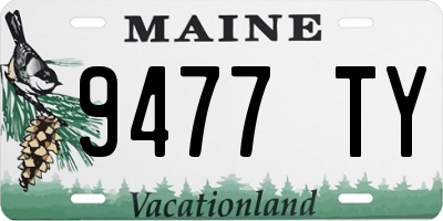 ME license plate 9477TY