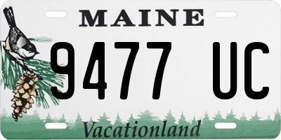 ME license plate 9477UC
