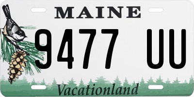 ME license plate 9477UU