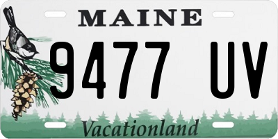 ME license plate 9477UV