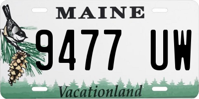 ME license plate 9477UW