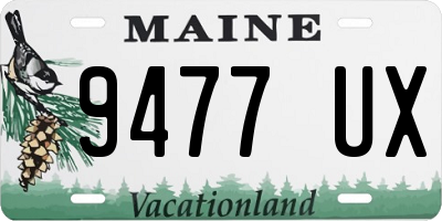 ME license plate 9477UX