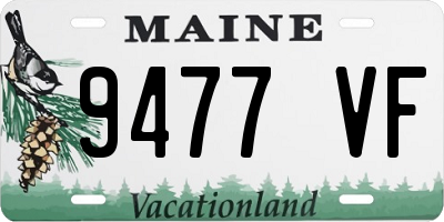 ME license plate 9477VF