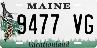 ME license plate 9477VG