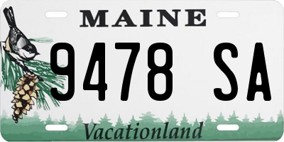 ME license plate 9478SA