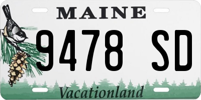 ME license plate 9478SD