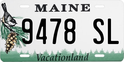 ME license plate 9478SL