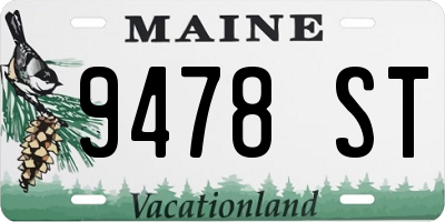ME license plate 9478ST