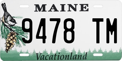 ME license plate 9478TM