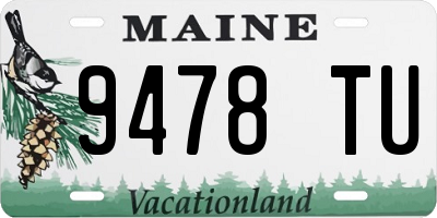 ME license plate 9478TU
