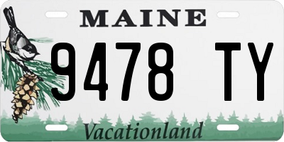 ME license plate 9478TY
