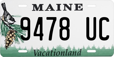 ME license plate 9478UC