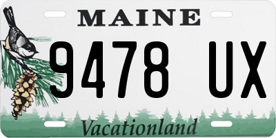 ME license plate 9478UX
