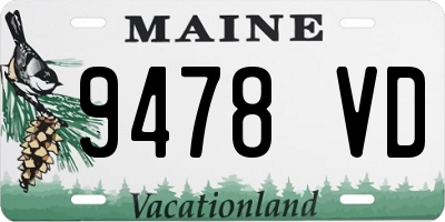 ME license plate 9478VD