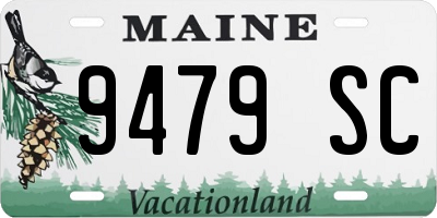 ME license plate 9479SC